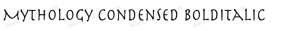 Mythology Condensed BoldItalic字体转换